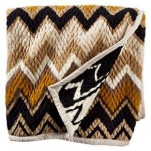 Missoni for Target Chevron Blanket in Black, Cream, and Brown